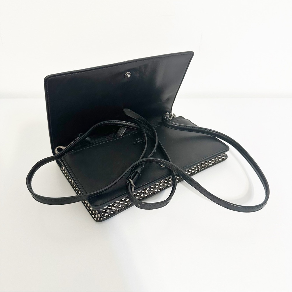 Coach Black & White Python Print Convertible Shoulder Bag & Clutch - Picture 9 of 13